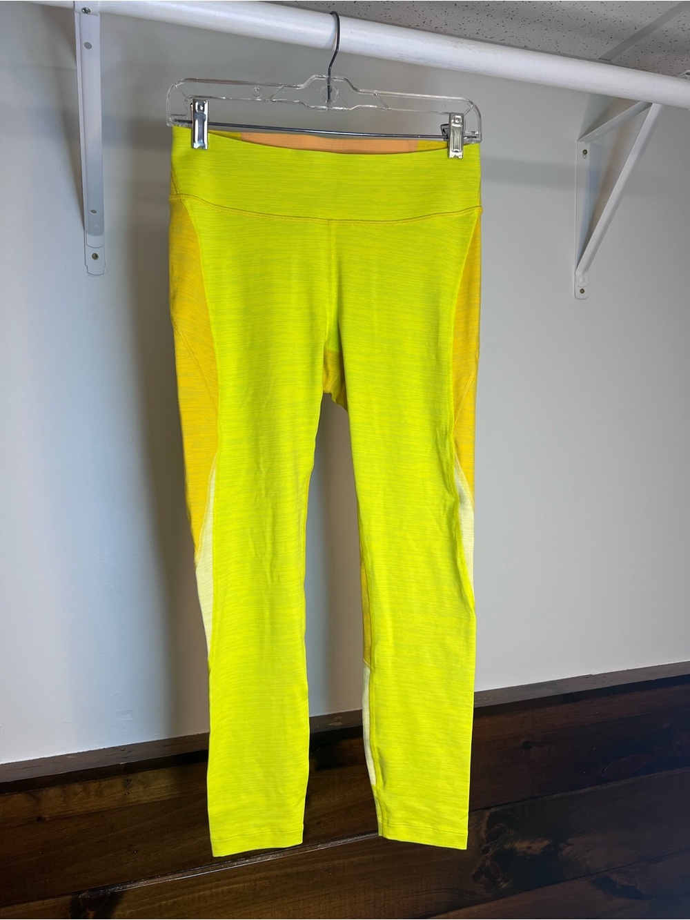 Outdoor Voices Neon Yellow High-Waist Performance Leggings- M